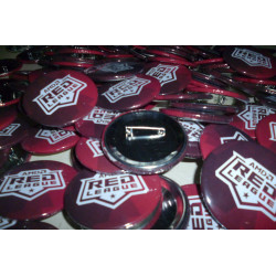 Botones Publicitarios - Pins Prendedores Publicidad 55mm.