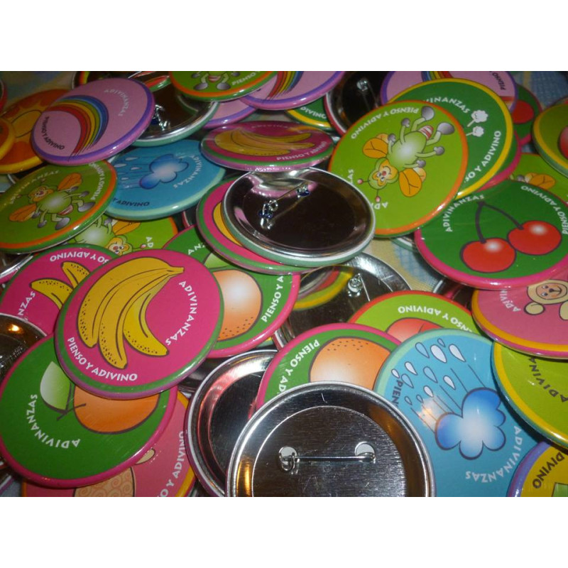 Botones Publicitarios - Pins Prendedores Publicidad 55mm.