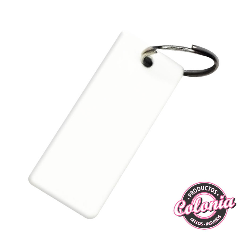 Llavero Rectangular x35 U. Sublmimables 7x3 cm.