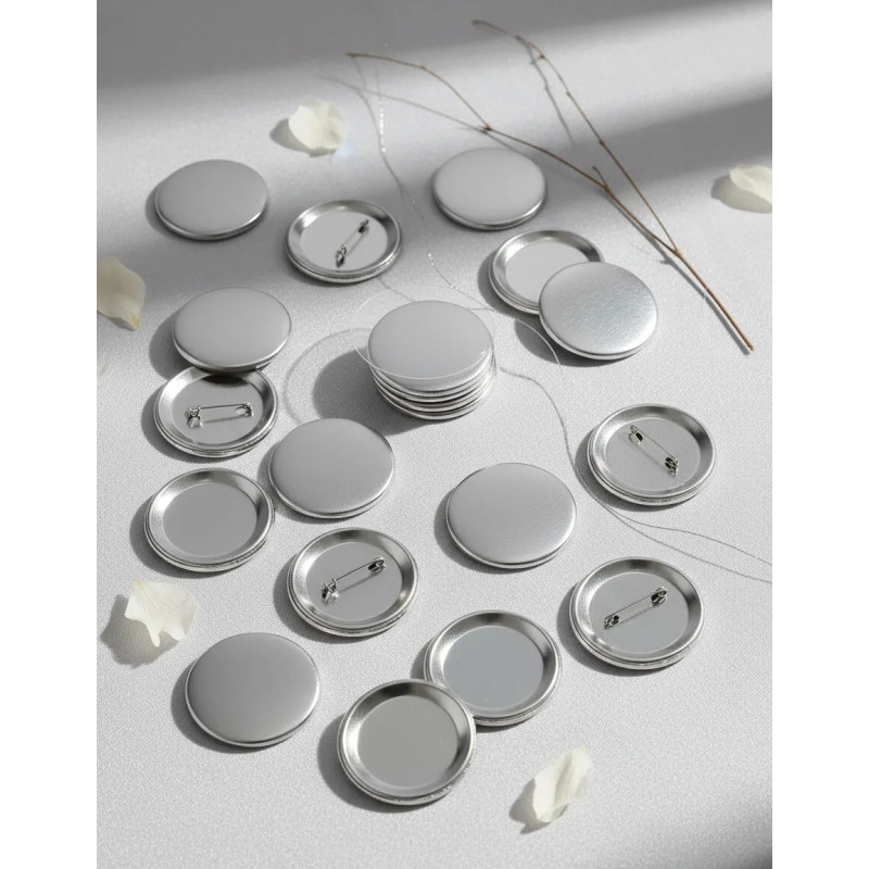 100 Insumos 55 mm. Botones Publicitarios Pin con Alfiler Para Armar