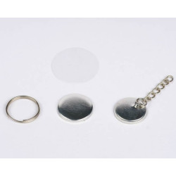 100 Insumos Llaveros 25 mm. Botones Publicitarios Llavero Para Armar