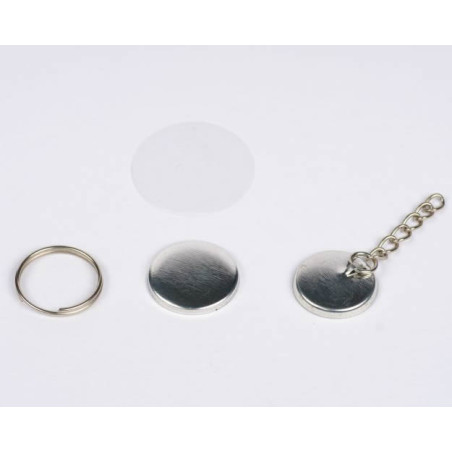 100 Insumos Llaveros 25 mm. Botones Publicitarios Llavero Para Armar