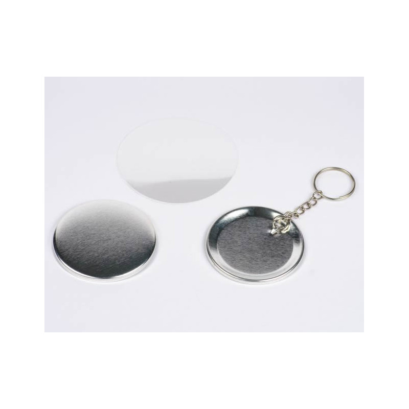 100 Insumos Llaveros 55 mm. Botones Publicitarios Llavero Para Armar