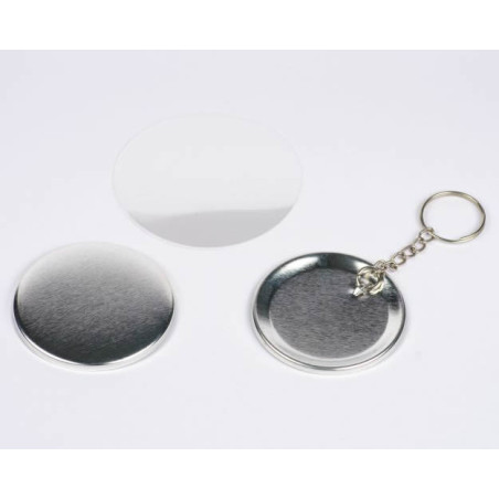 100 Insumos Llaveros 55 mm. Botones Publicitarios Llavero Para Armar