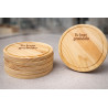 Plato de madera grabado láser personalizado - Merchandising