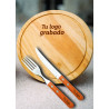 Set asado - Plato de madera grabado láser personalizado - Merchandising