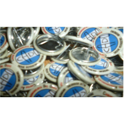 50 Botones Publicitarios 25 Mm. Unidades Personalizados Souvenirs - Casamientos - Pins