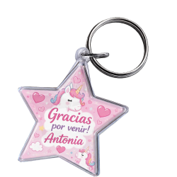 Llavero Estrella Cristal x25 Unidades Souvenirs