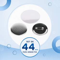 100 Insumos 44 mm. Botones Publicitarios Pin con Alfiler Para Armar