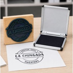 Sello Personalizado de 20x20 cm. + Almohadilla + Tintas