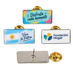 Pins Resinados 15x20 mm. Metalicos Personalizados Con Dome