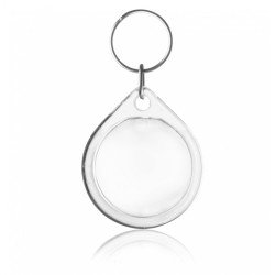 llavero cristal redondo de 33 mm  Sin impresión - Llaveros acrilicos