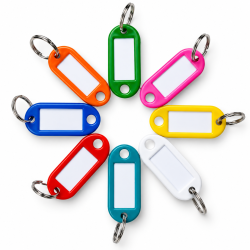 Llaveros Flexibles Identificadores  x100 unidades - Colores surtidos