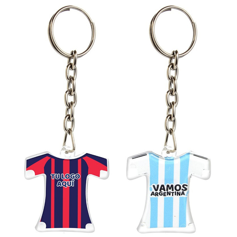 100 Llaveros Camisetas  personalizados con cadena