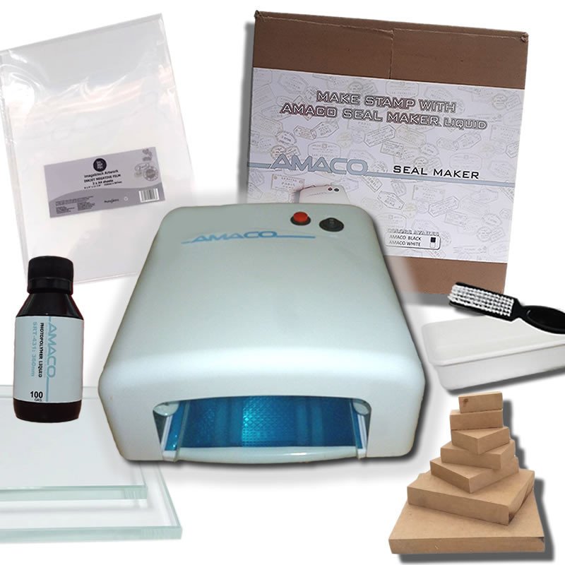 Amaco Seal Maker + 20 Tacos Madera - Máquina Para Hacer Sellos - Insoladora
